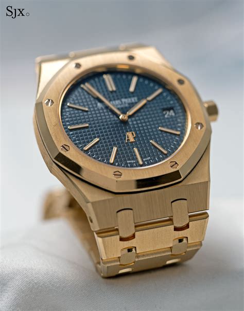 audemars piguet royal oak lederarmband|Audemars Piguet yellow gold.